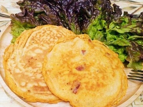 残ったカレーでおかずパンケーキ♡ホットプレートでも